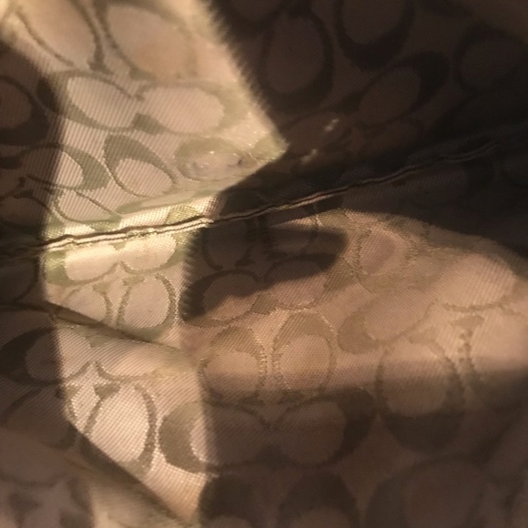 Coach Small Leather Zippered Wristlet with Tan Stitching - Picture 2 of 4